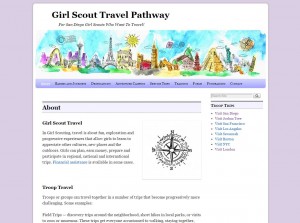 A site where girl scout travel itineraries, photos and paperwork could be shared.